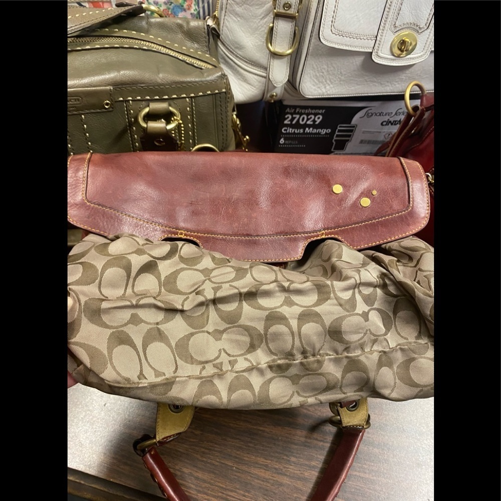 COACH LEATHER SOHO Brass Studded Satchel - Picture 10 of 13